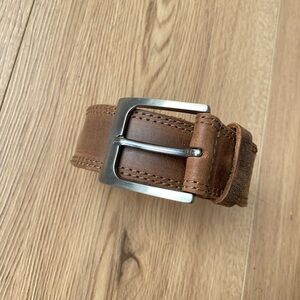 Men's Brown Suede Leather Belt - Hide & Drink, Made in Mexico, Size 42